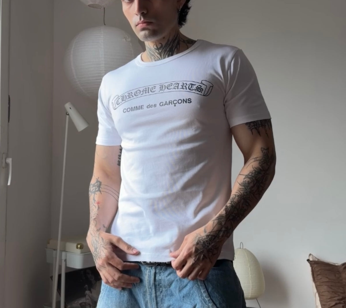 Chrome Hearts x CDG Fitted Slim Tshirt