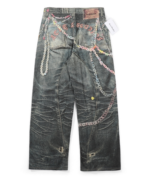 Acne Studios 1996 Trompe-l’Œil Chain Print Jeans