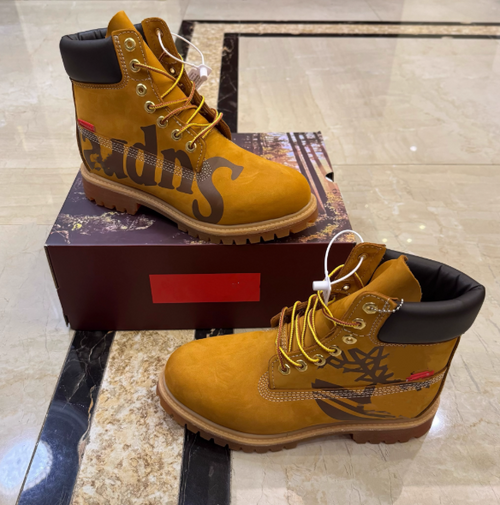 Timberlands X Supreme BIG LOGO Boots – LOWKEYDRIPPED