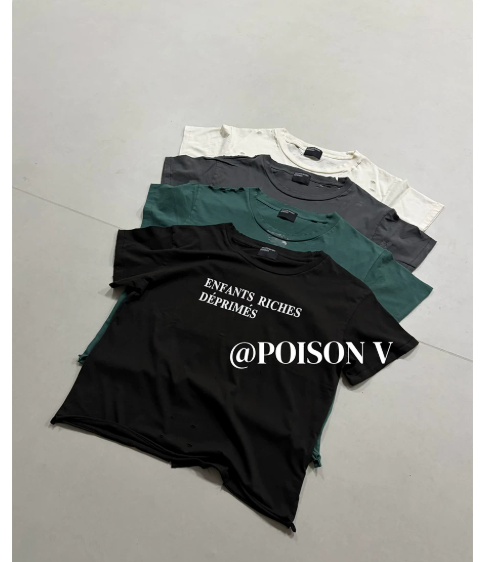 ERD Boxy Distressed Short Sleeve Tshirt