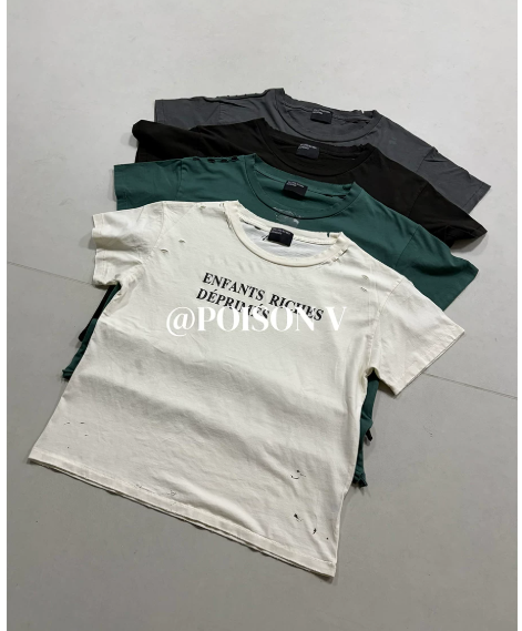 ERD Boxy Distressed Short Sleeve Tshirt