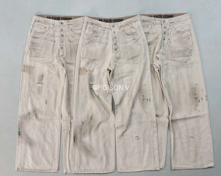 NoFaithStudios Dirty Beige Denim