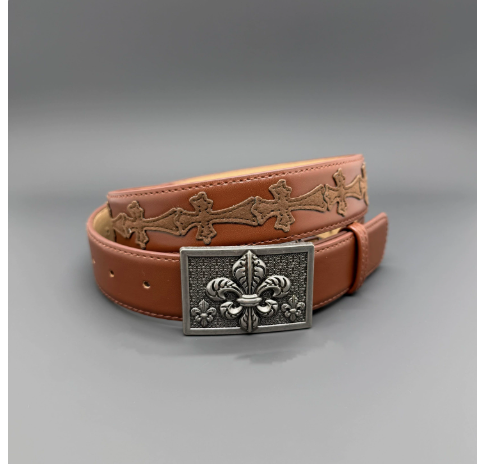 Chrome Hearts Brown Leather Belt