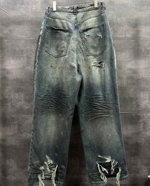 Balenciaga Dirty Wash Distressed Denim